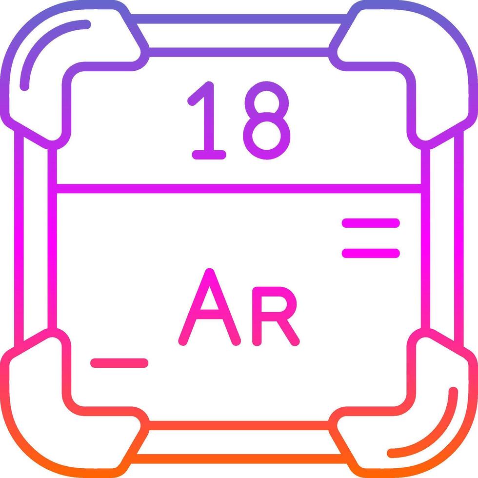 Argon Line Gradient Icon vector