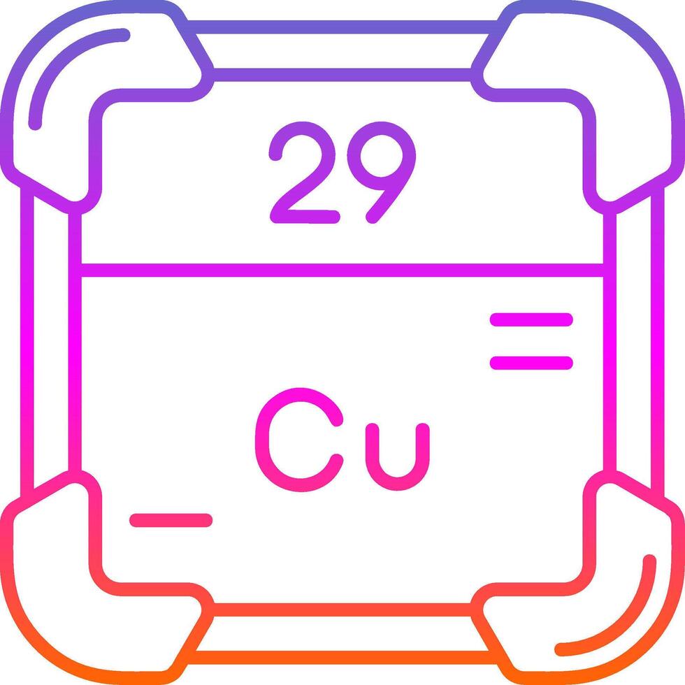 Copper Line Gradient Icon vector