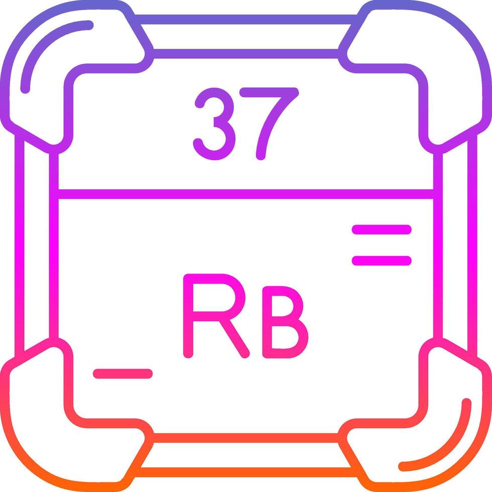 Rubidium Line Gradient Icon vector