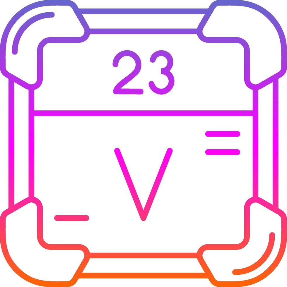 Vanadium Line Gradient Icon vector