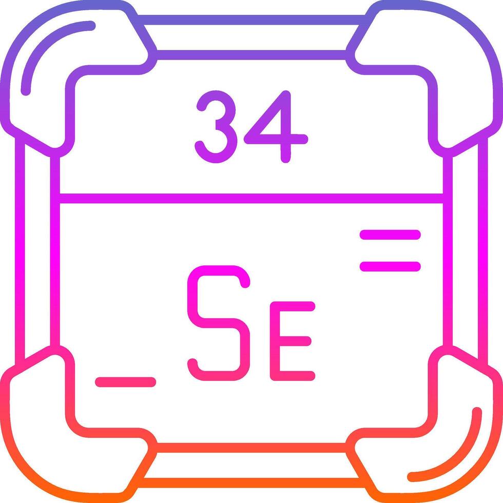 Selenium Line Gradient Icon vector