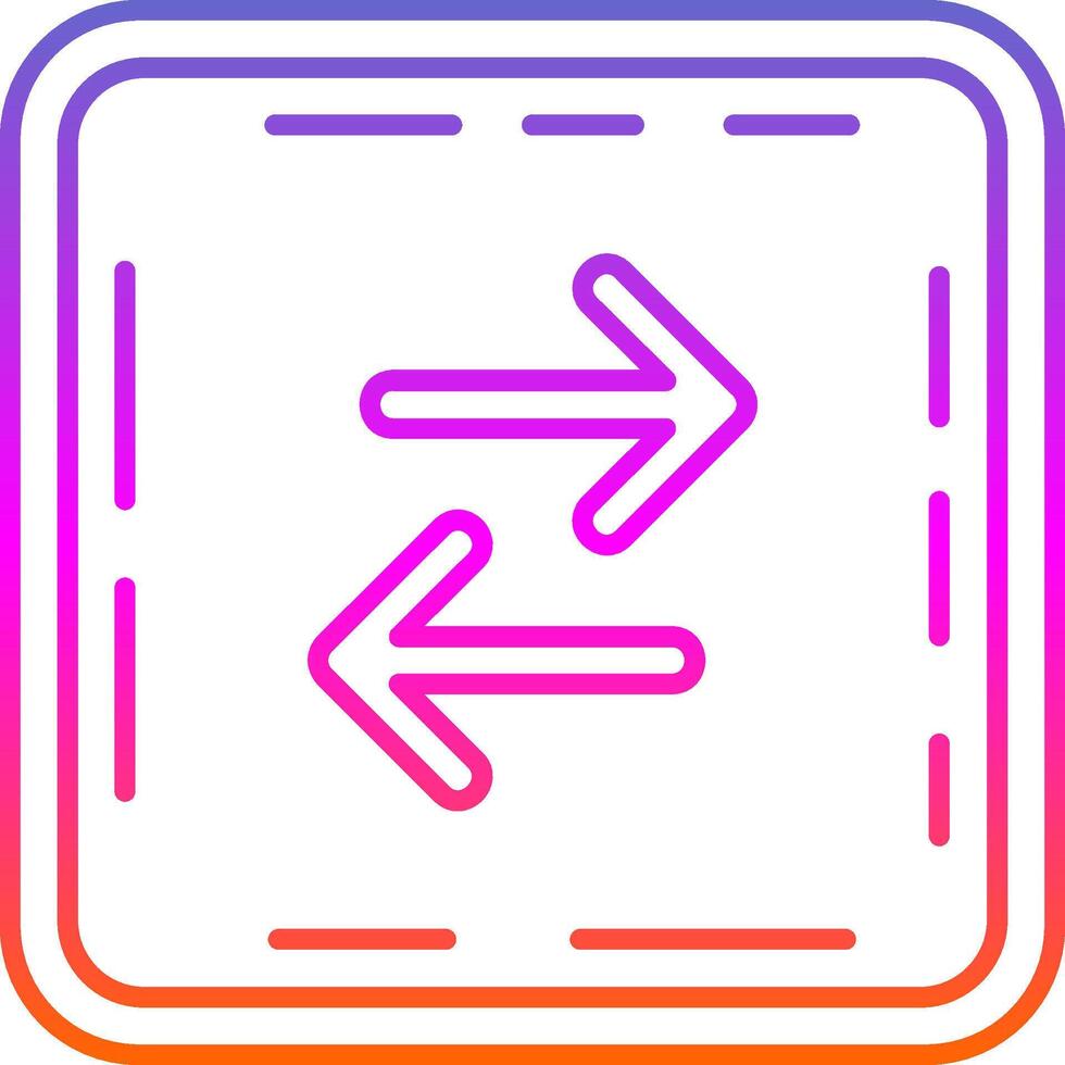 Swap Line Gradient Icon vector