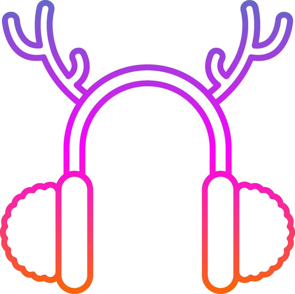 Earmuffs Line Gradient Icon vector