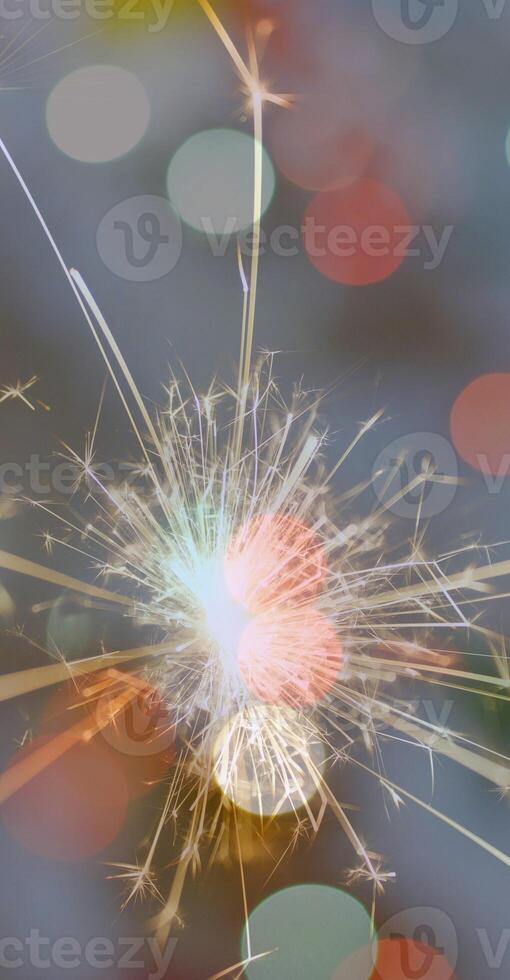 Abstract background pattern, presentation cover illustration, geometric texture with sparkles and fireworks close view photo