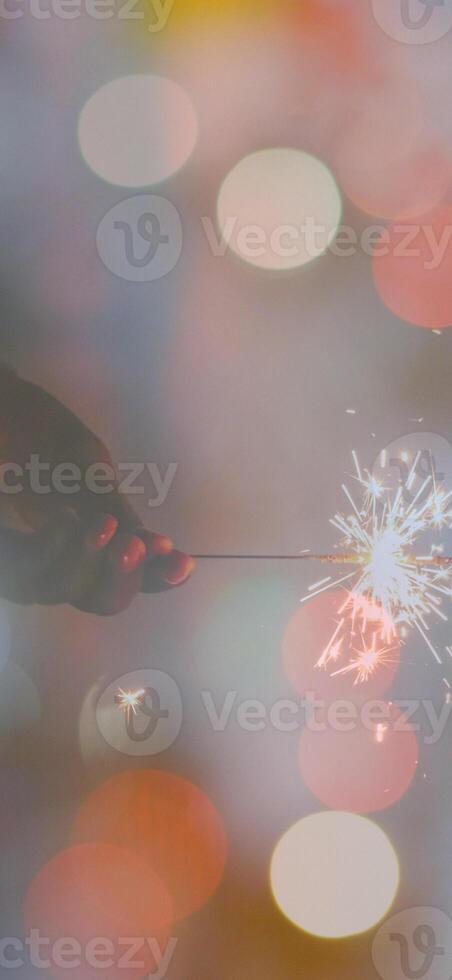 Abstract background pattern, presentation cover illustration, geometric texture with sparkles and fireworks close view photo
