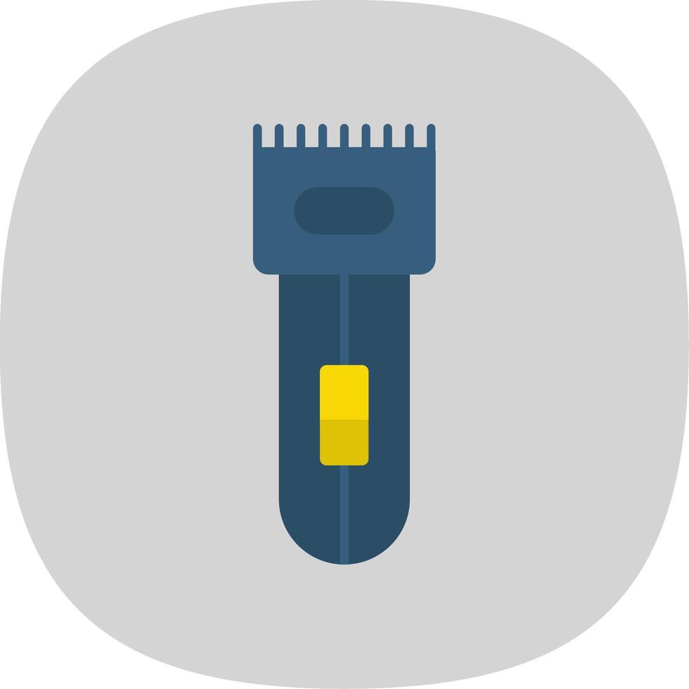 Electric Shaver Flat Curve Icon vector