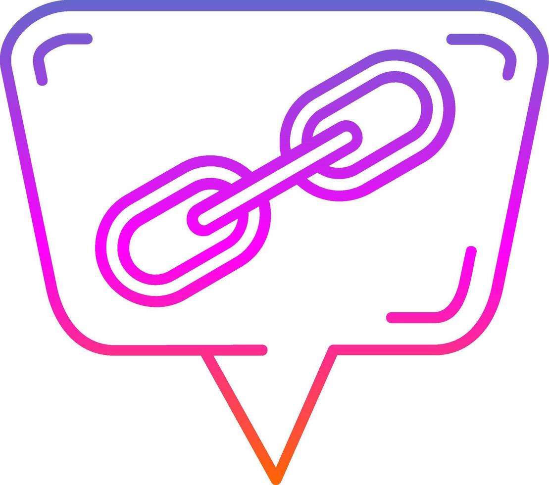 Link Line Gradient Icon vector