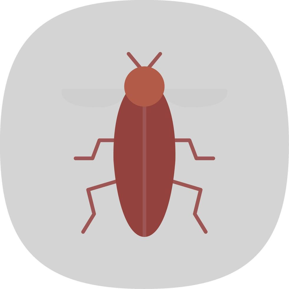 Insect Flat Curve Icon vector