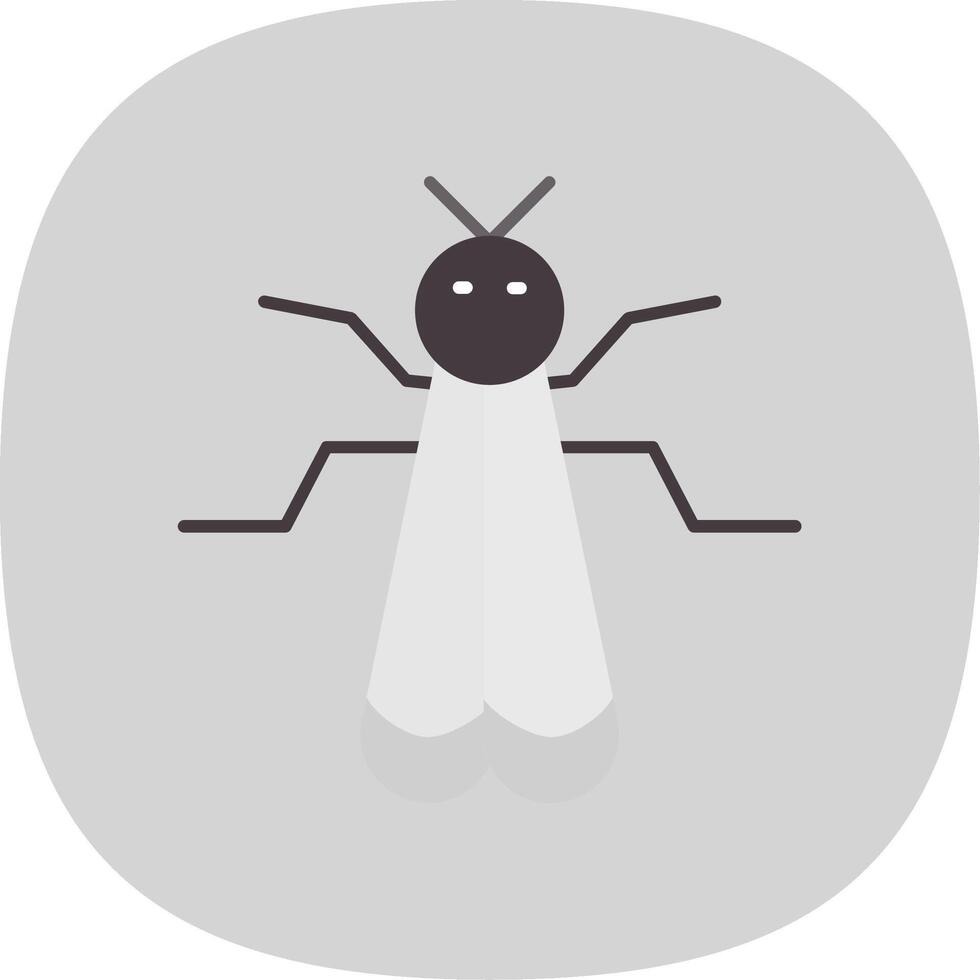 Insect Flat Curve Icon vector