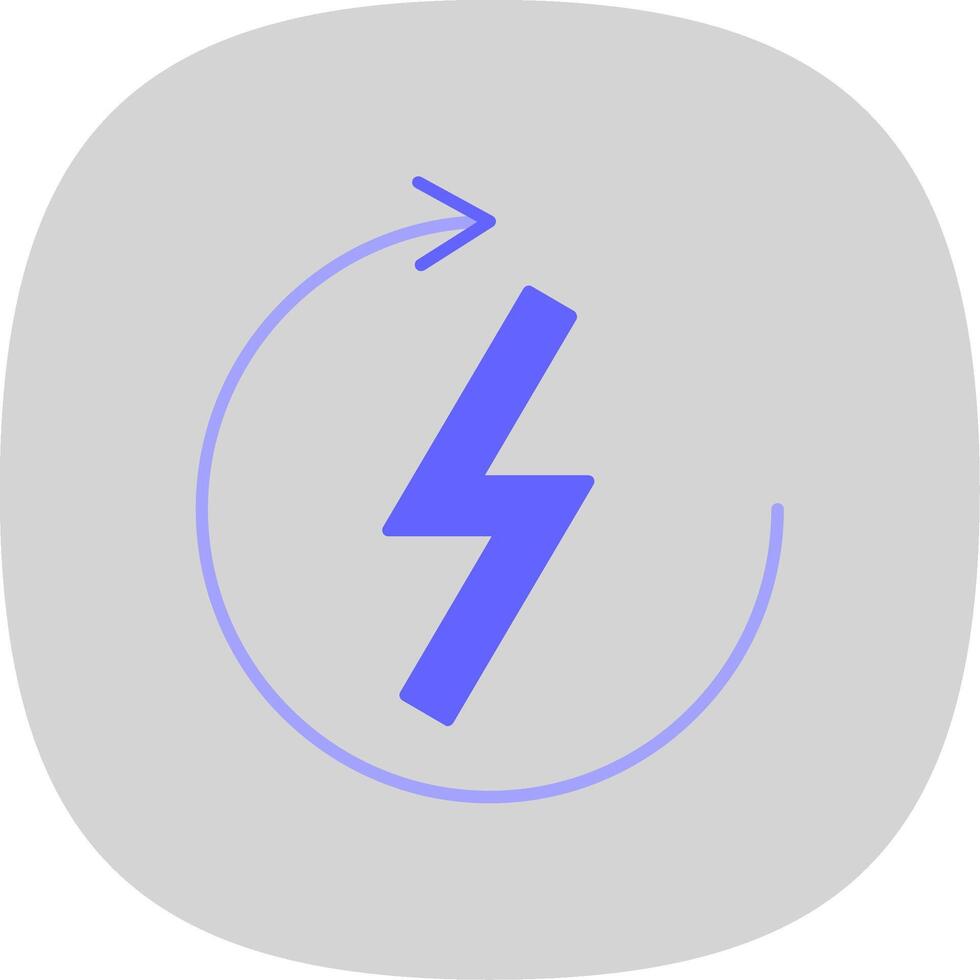 Renewable Energy Flat Curve Icon vector