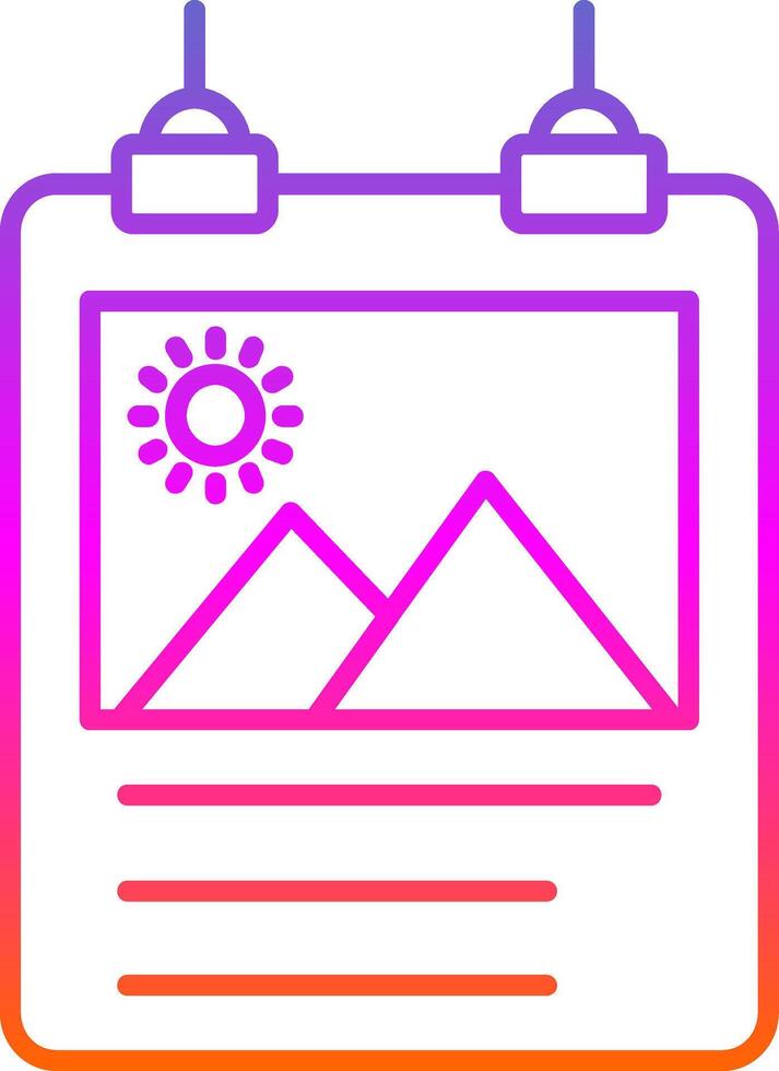 Poster Line Gradient Icon vector