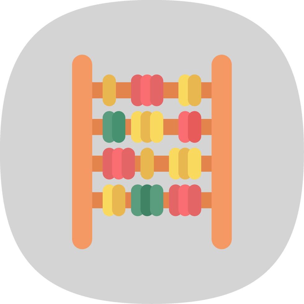 Abacus Flat Curve Icon vector