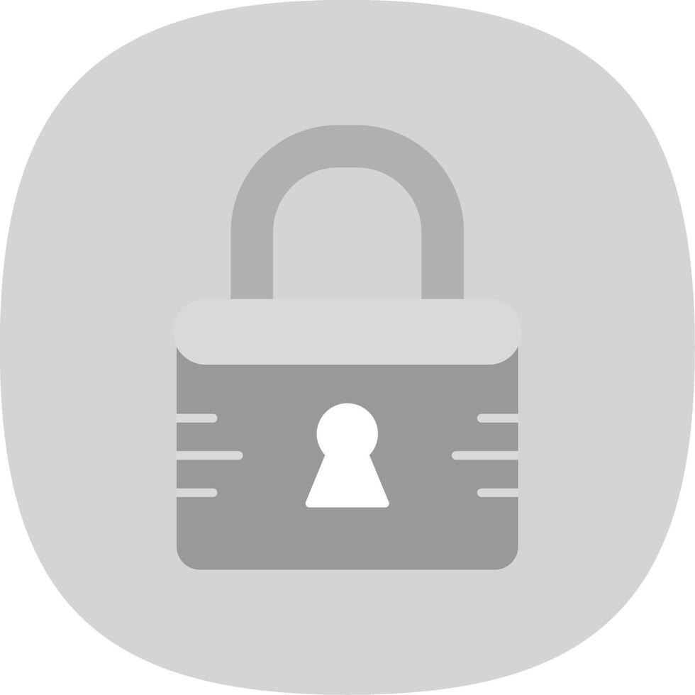 Padlock Flat Curve Icon vector