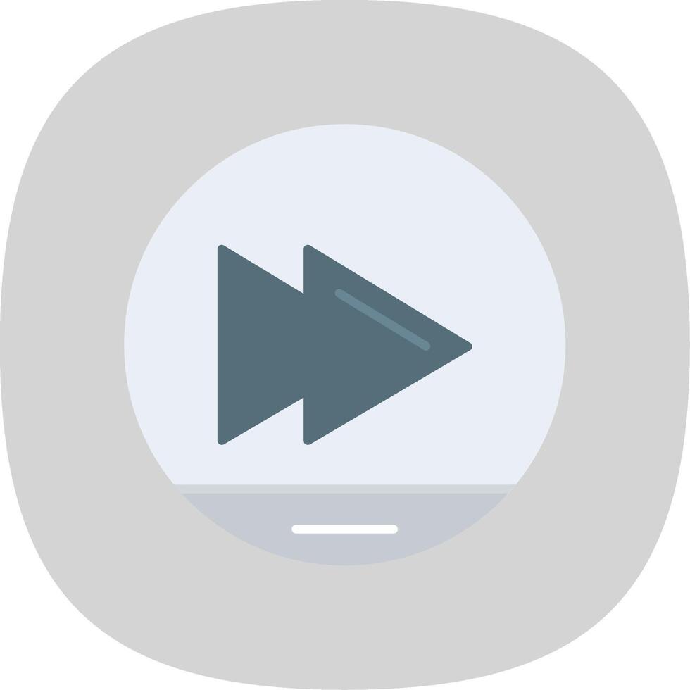 Skip Flat Curve Icon vector