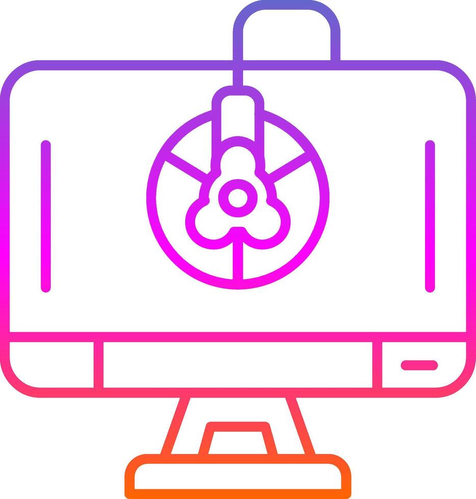 Calibration Line Gradient Icon vector