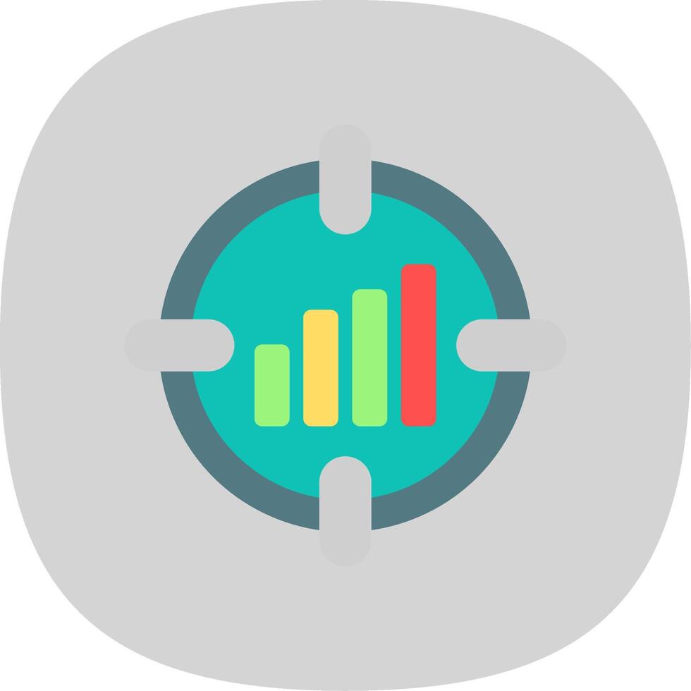 Target Flat Curve Icon vector