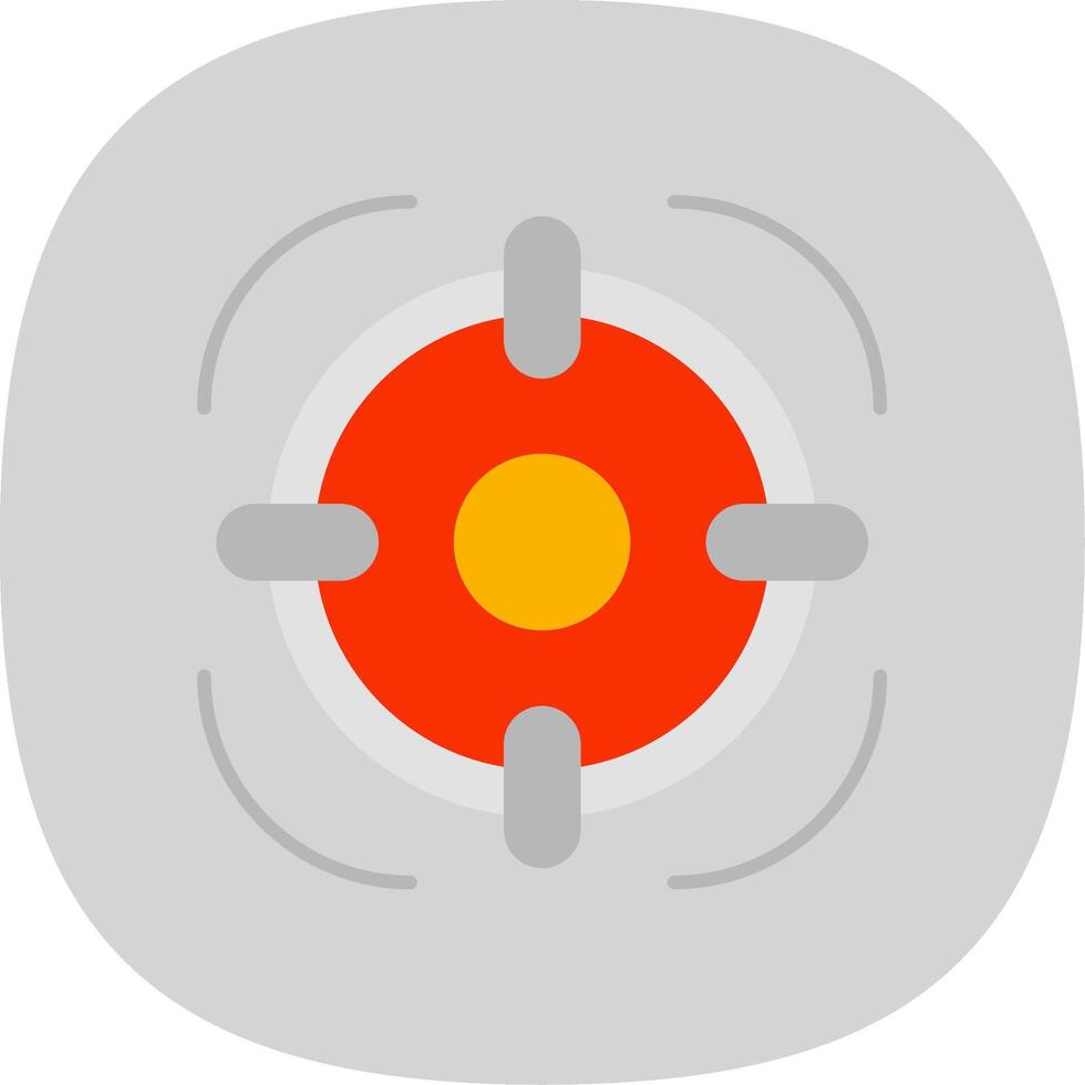 Target Flat Curve Icon vector
