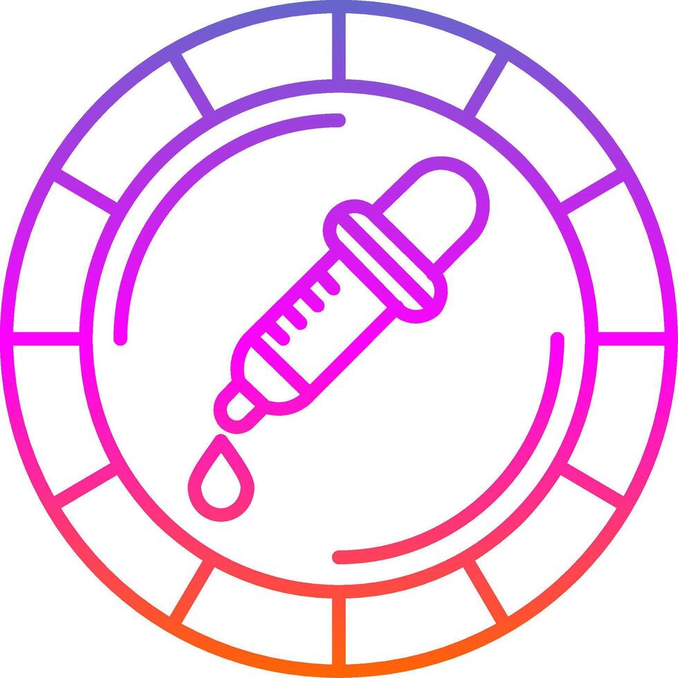 Color picker Line Gradient Icon vector