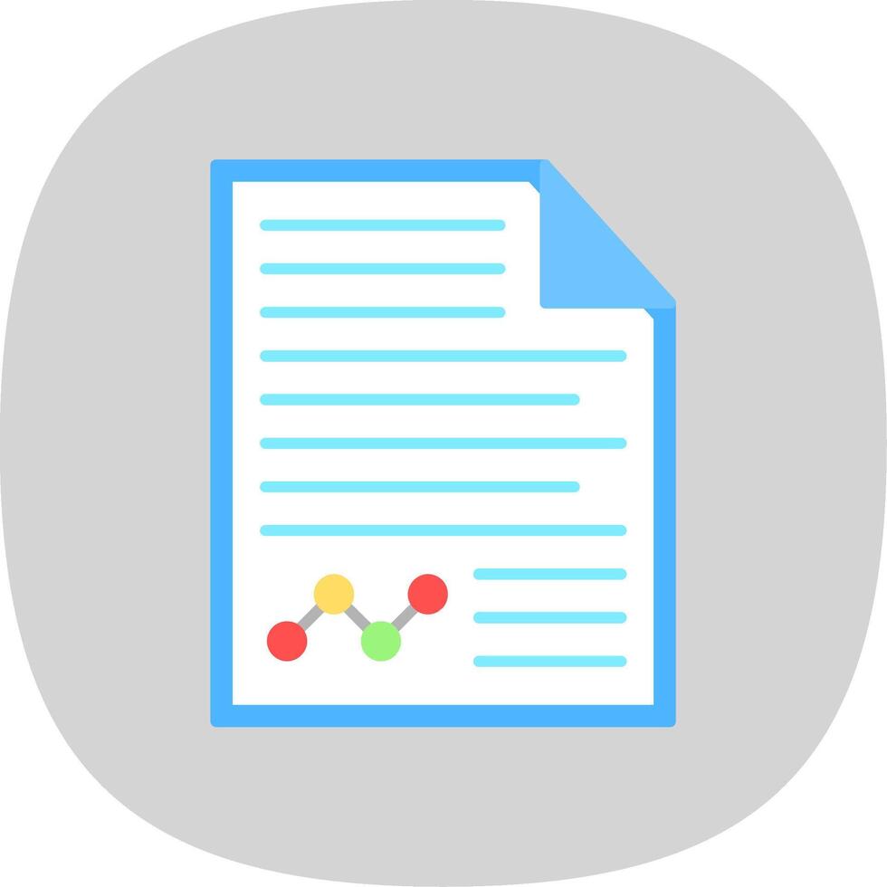 Contract Flat Curve Icon vector