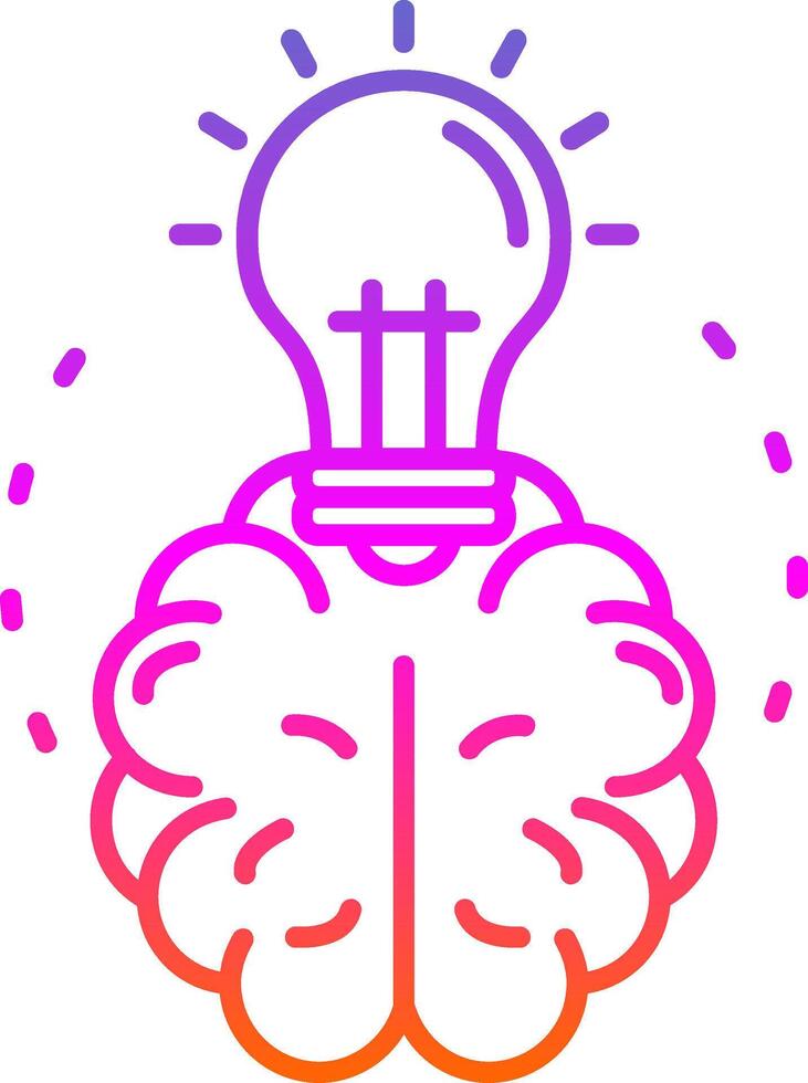 Brainstroming Line Gradient Icon vector