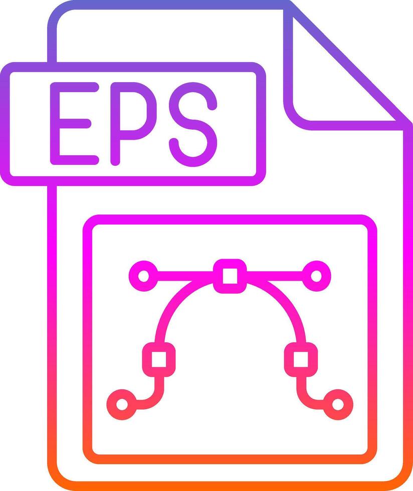 Eps file format Line Gradient Icon vector