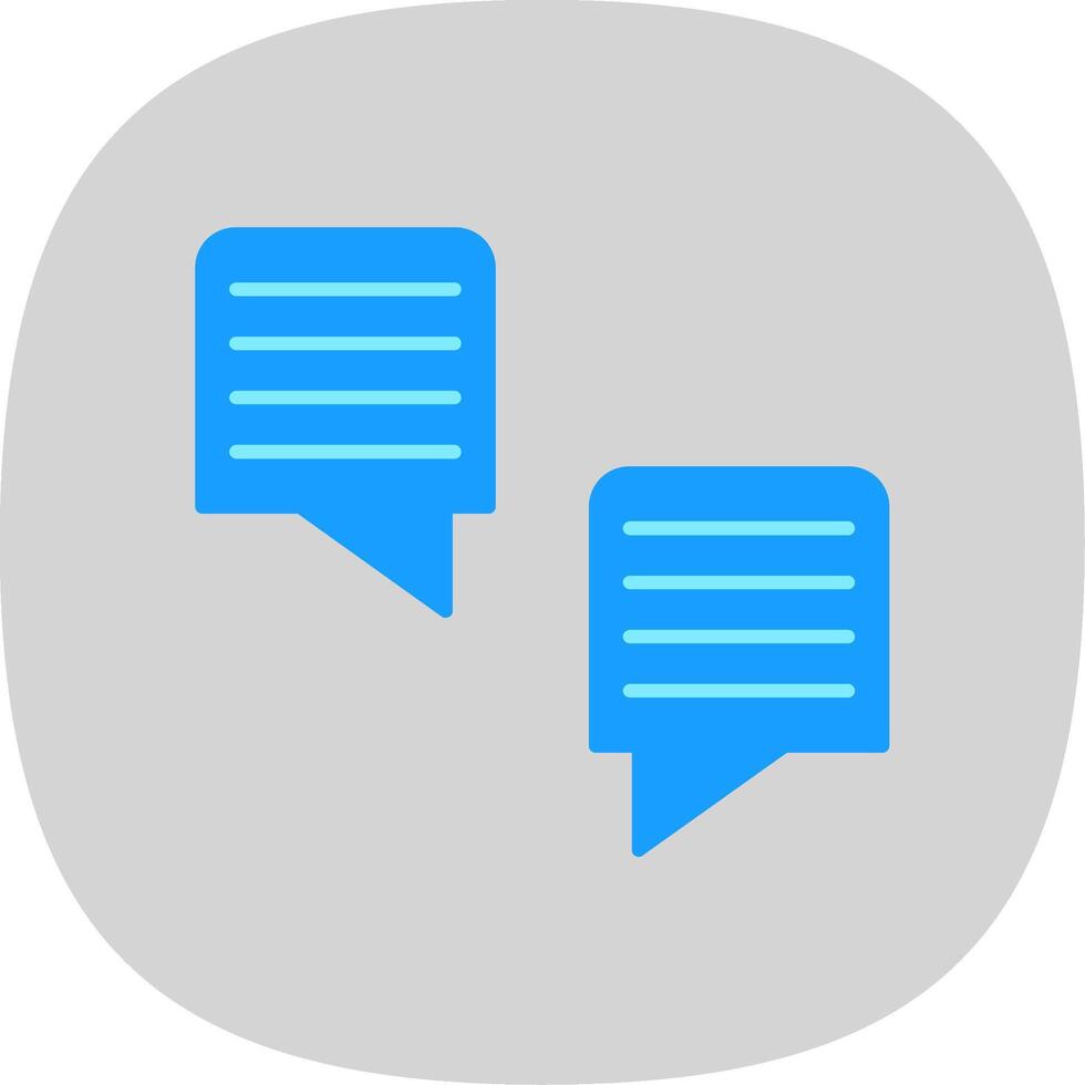 Chat Flat Curve Icon vector