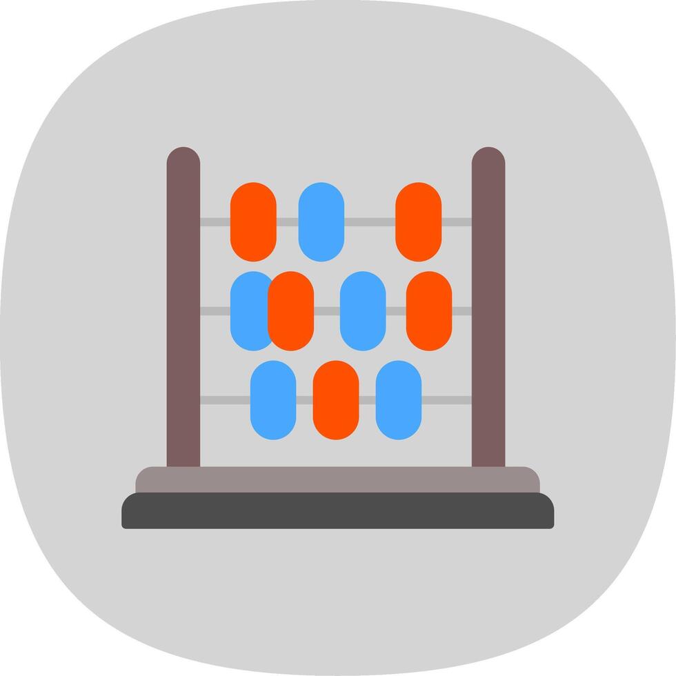 Abacus Flat Curve Icon vector