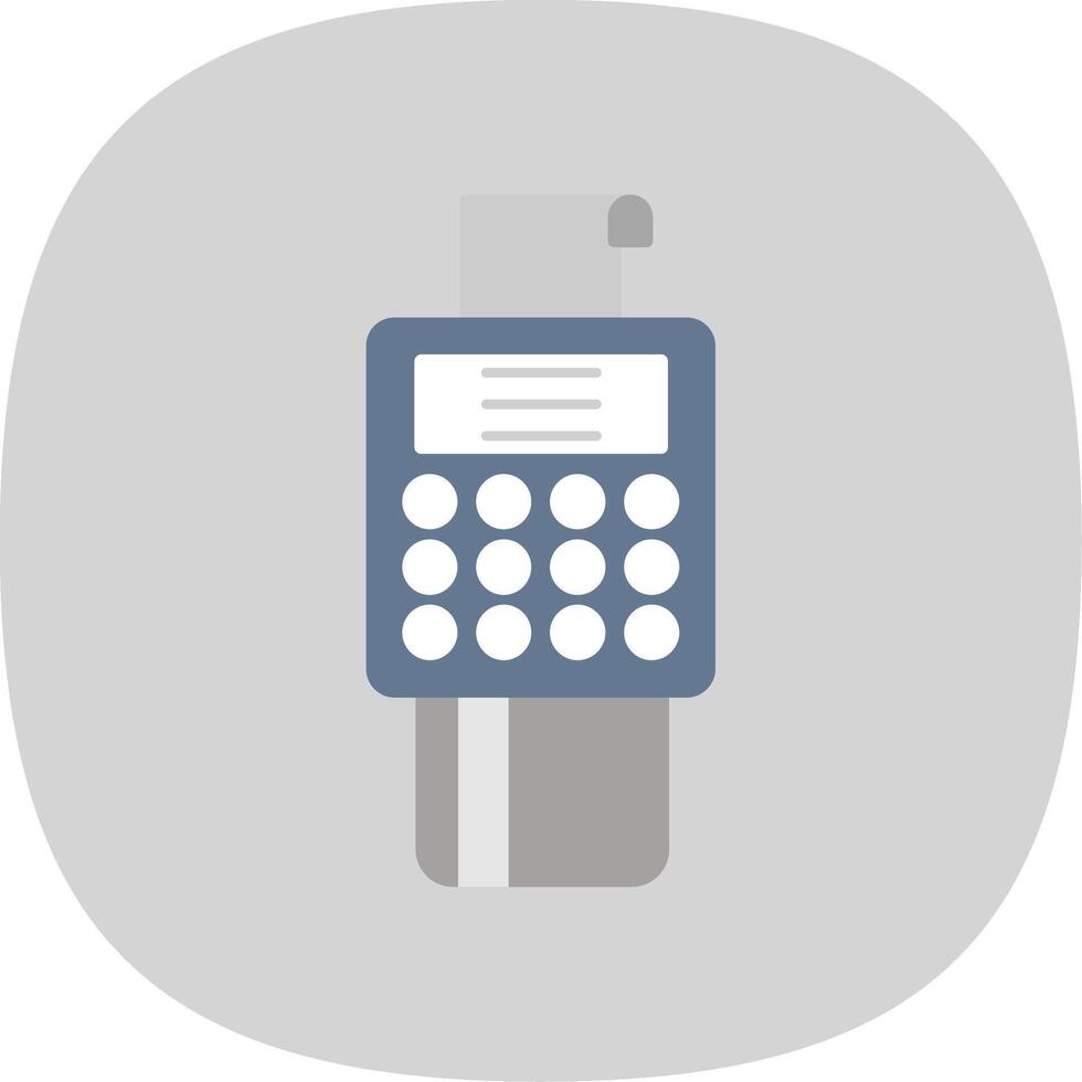 Bank Terminal Flat Curve Icon vector