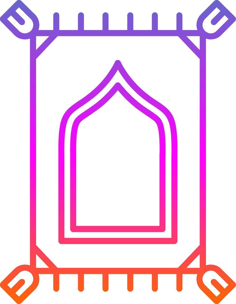 oración compañero línea degradado icono vector