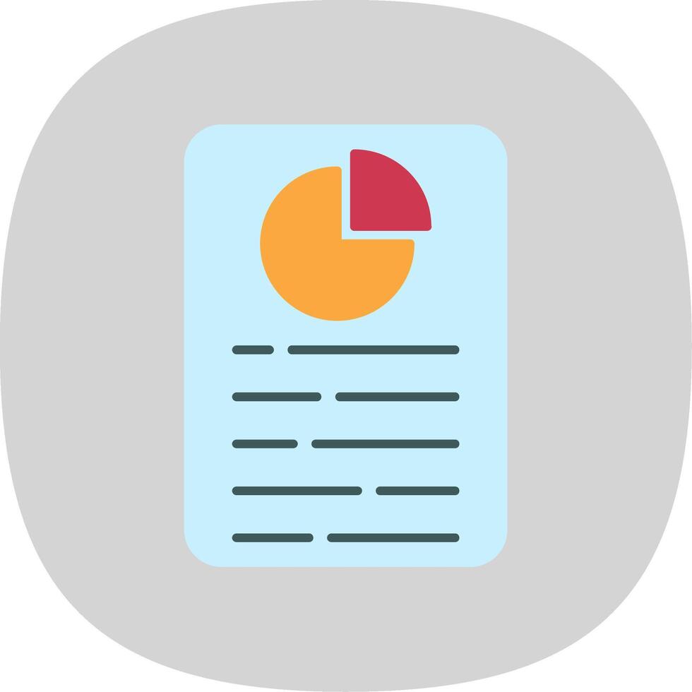 Report Flat Curve Icon vector