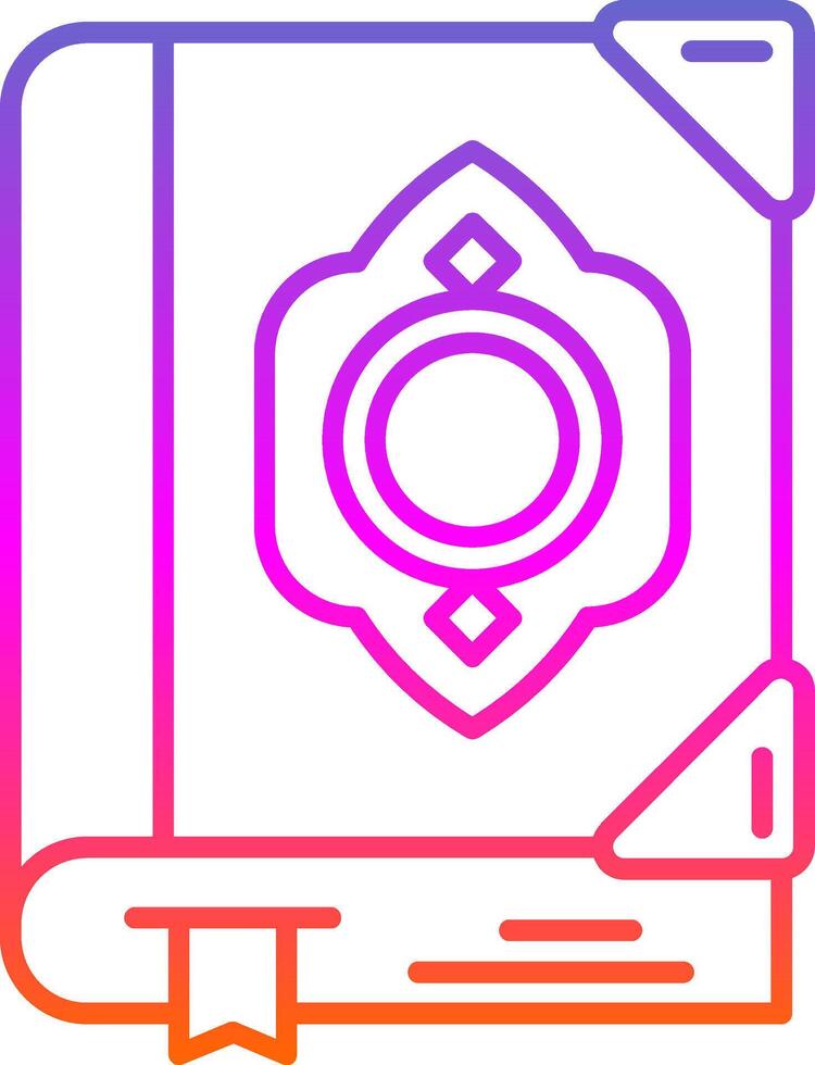 Quran Line Gradient Icon vector