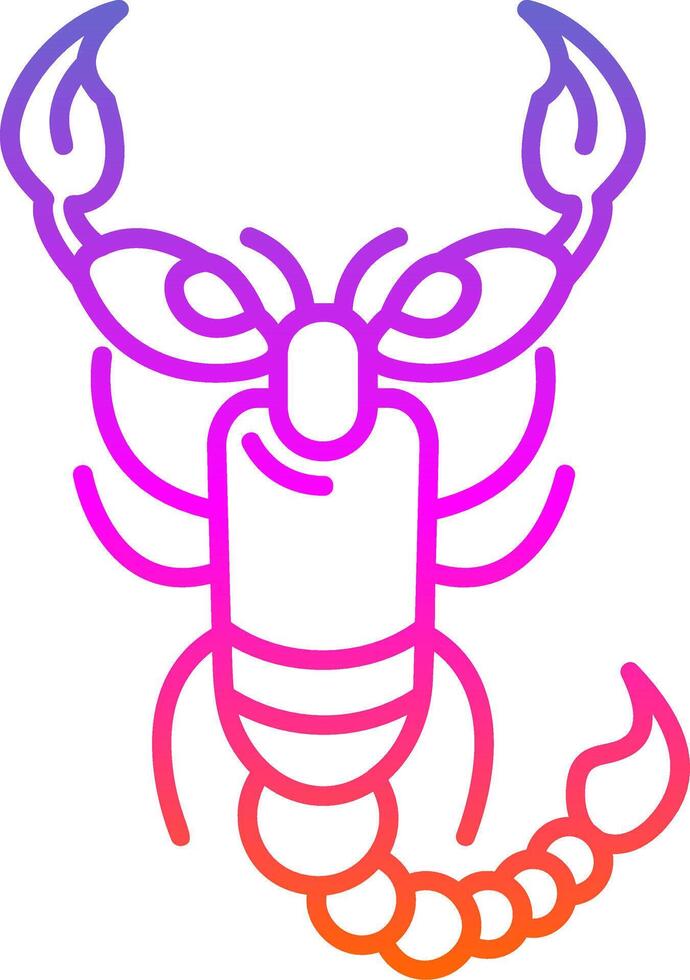 Scorpion Line Gradient Icon vector
