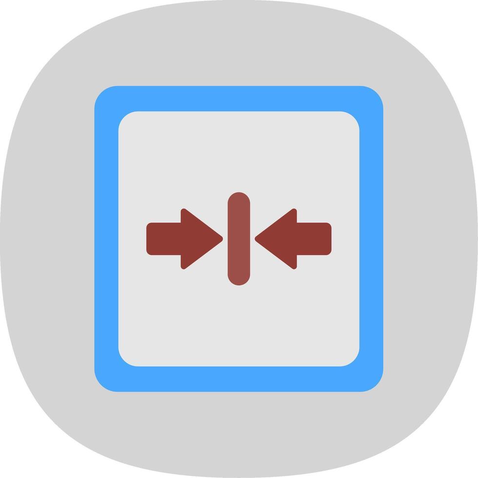 Minimize Flat Curve Icon vector
