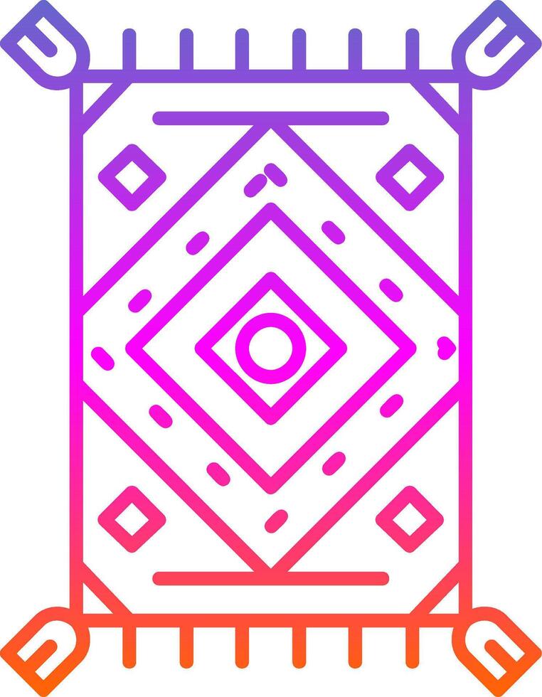 Rug Line Gradient Icon vector