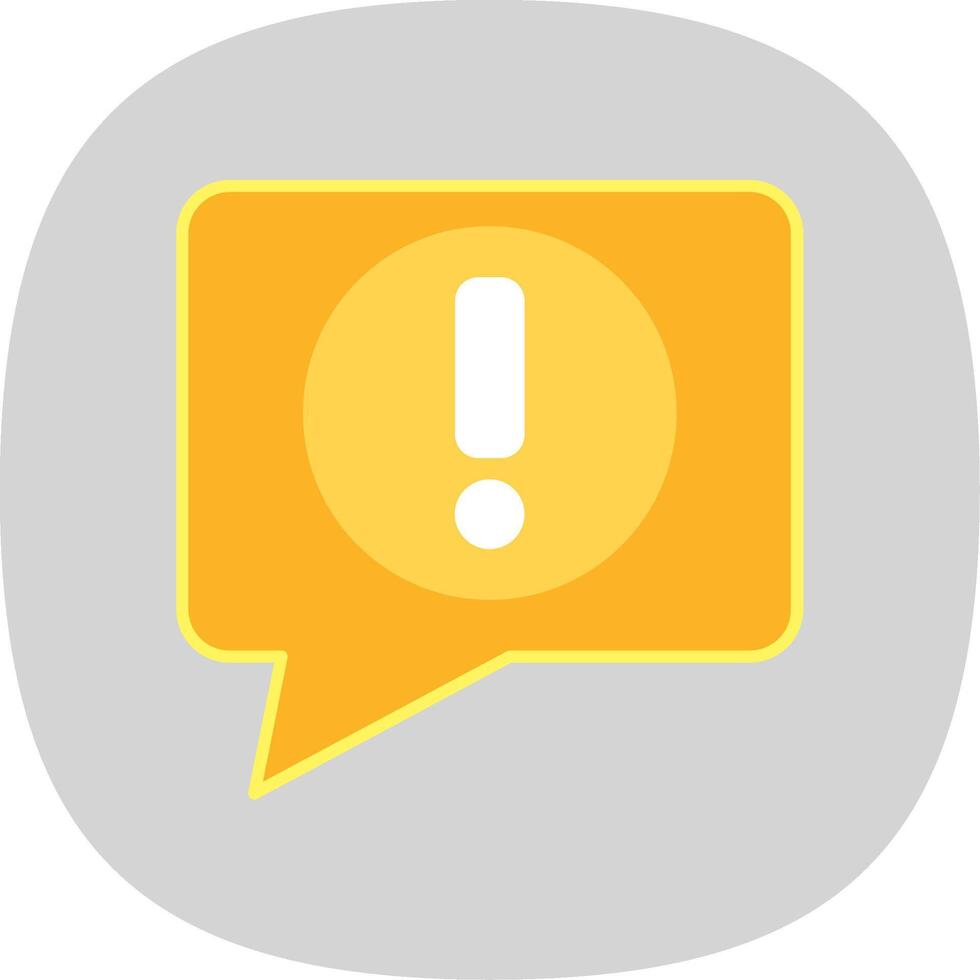 Alert Flat Curve Icon vector