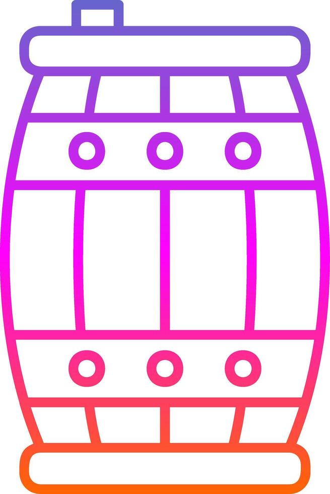 Barrel Line Gradient Icon vector