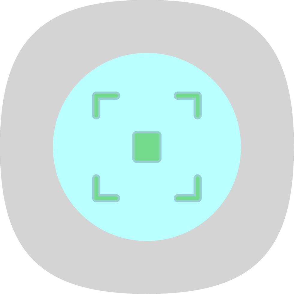 Focus Flat Curve Icon vector