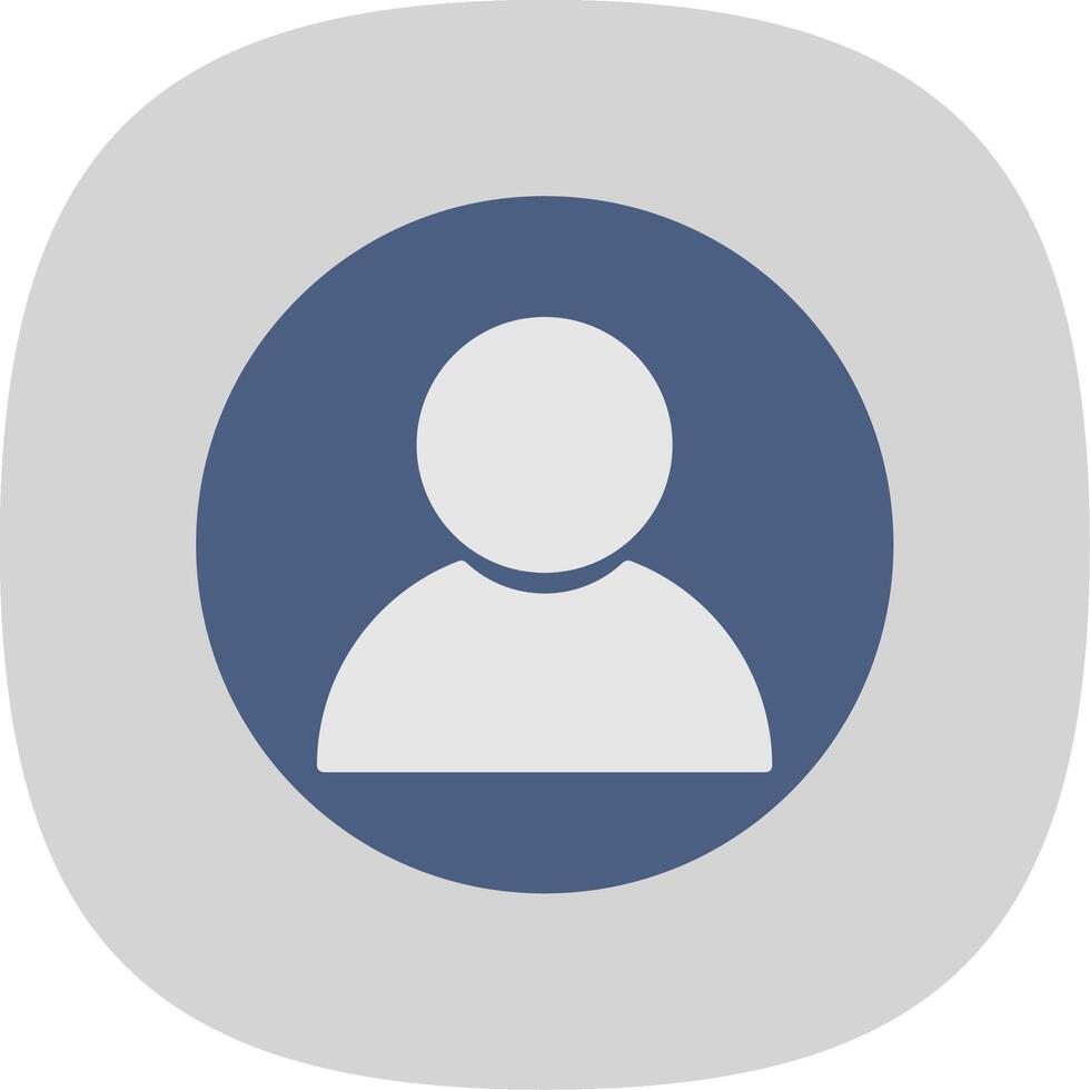 User Flat Curve Icon vector