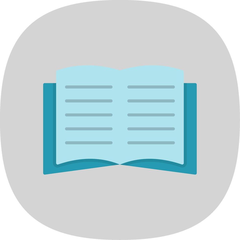 Book Flat Curve Icon vector