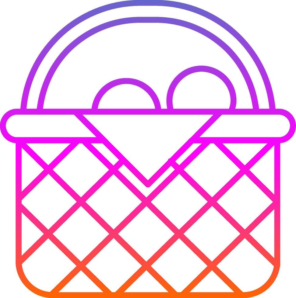 Basket Line Gradient Icon vector