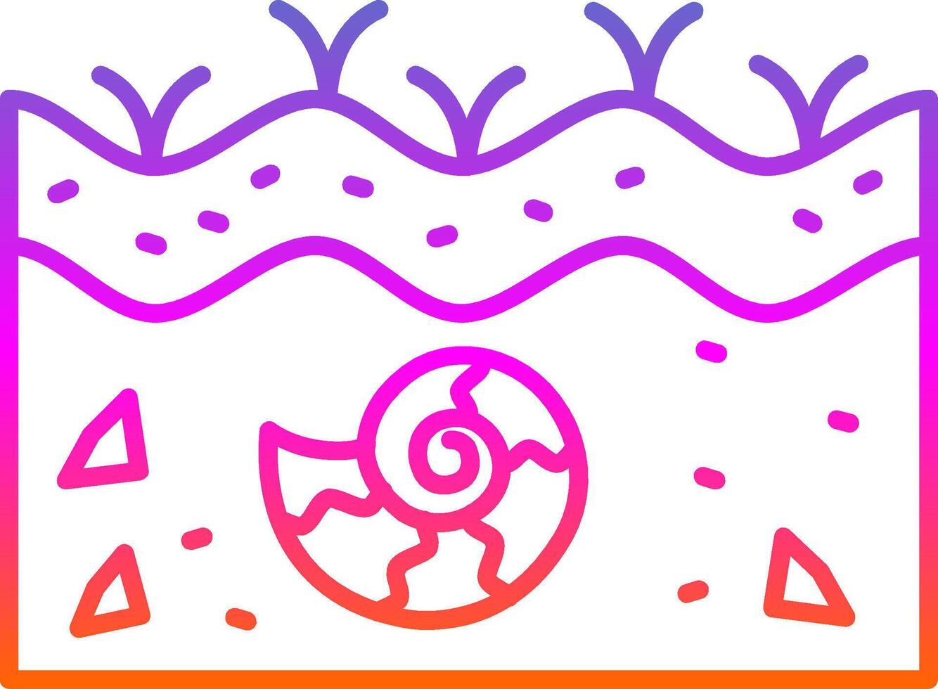 Fossil Line Gradient Icon vector