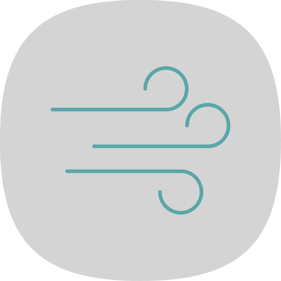 Wind Flat Curve Icon vector