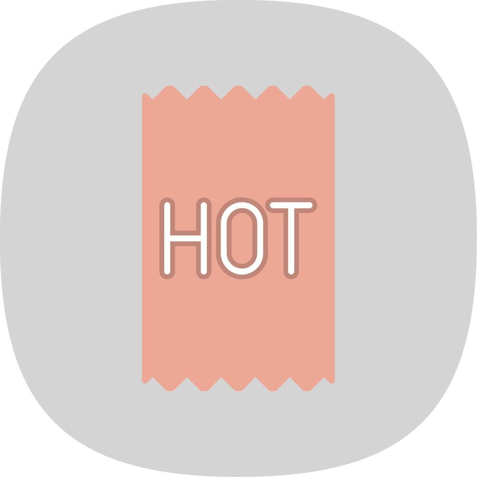 Hot Flat Curve Icon vector