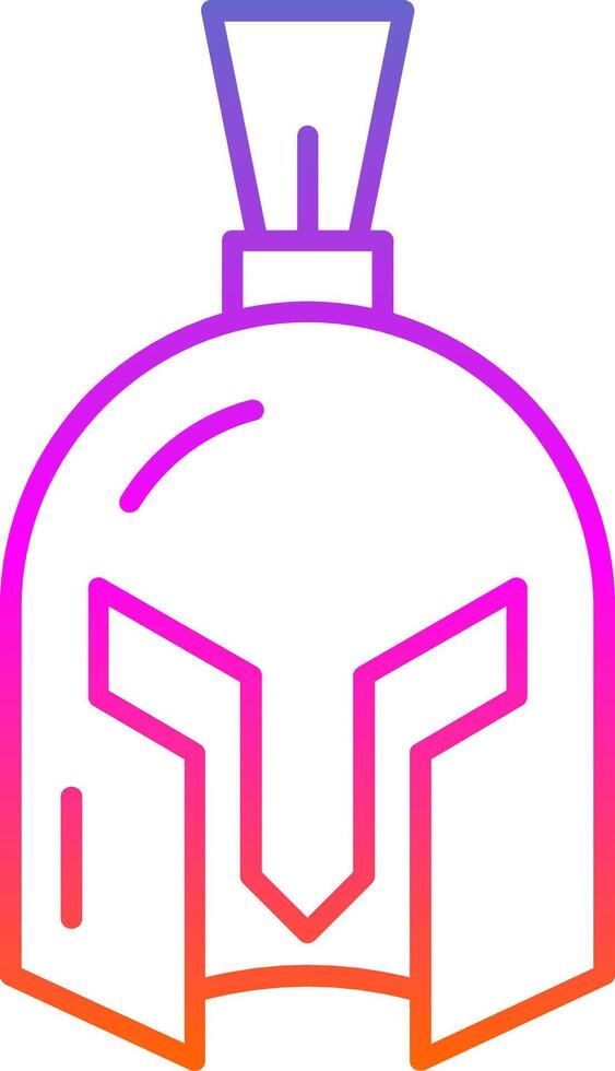 Helmet Line Gradient Icon vector