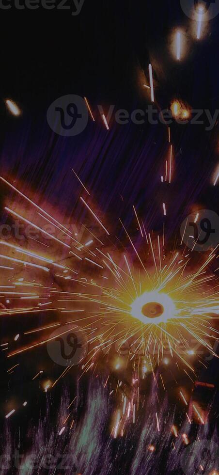 Abstract background pattern, presentation cover illustration, geometric texture with sparkles and fireworks close view photo