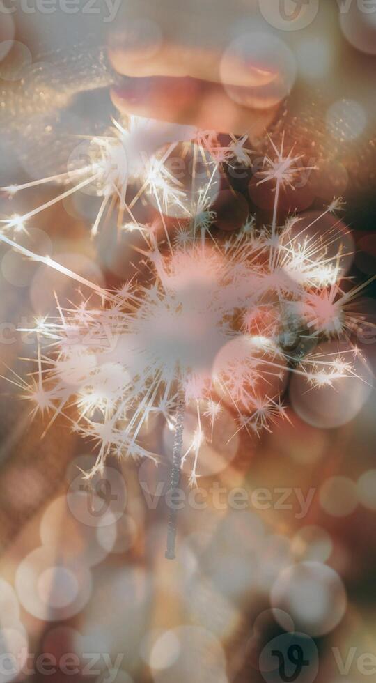 Abstract background pattern, presentation cover illustration, geometric texture with sparkles and fireworks close view photo