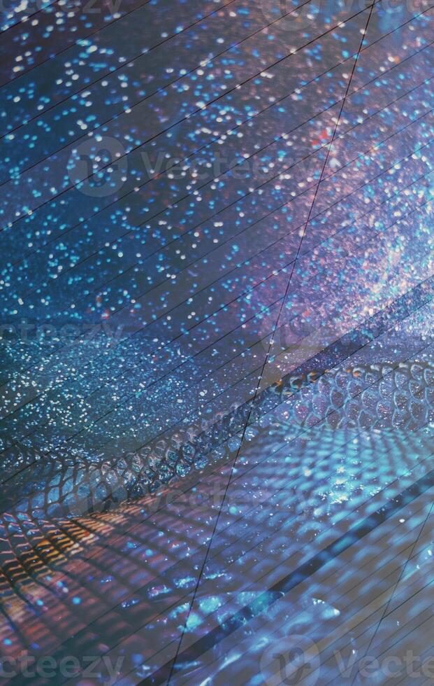 Abstract background pattern, presentation cover illustration, geometric texture with sparkles and fireworks close view photo