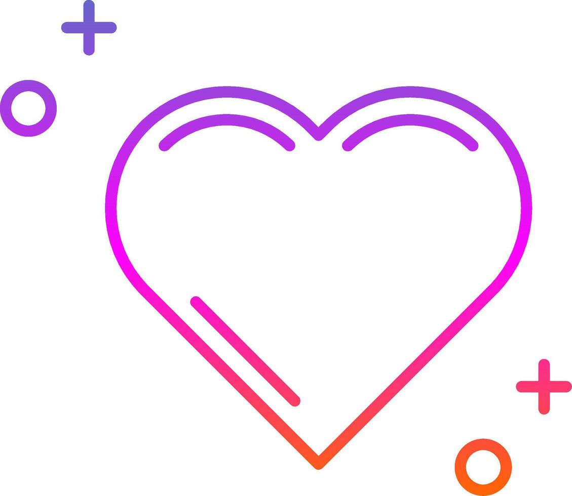 Hearts Line Gradient Icon vector