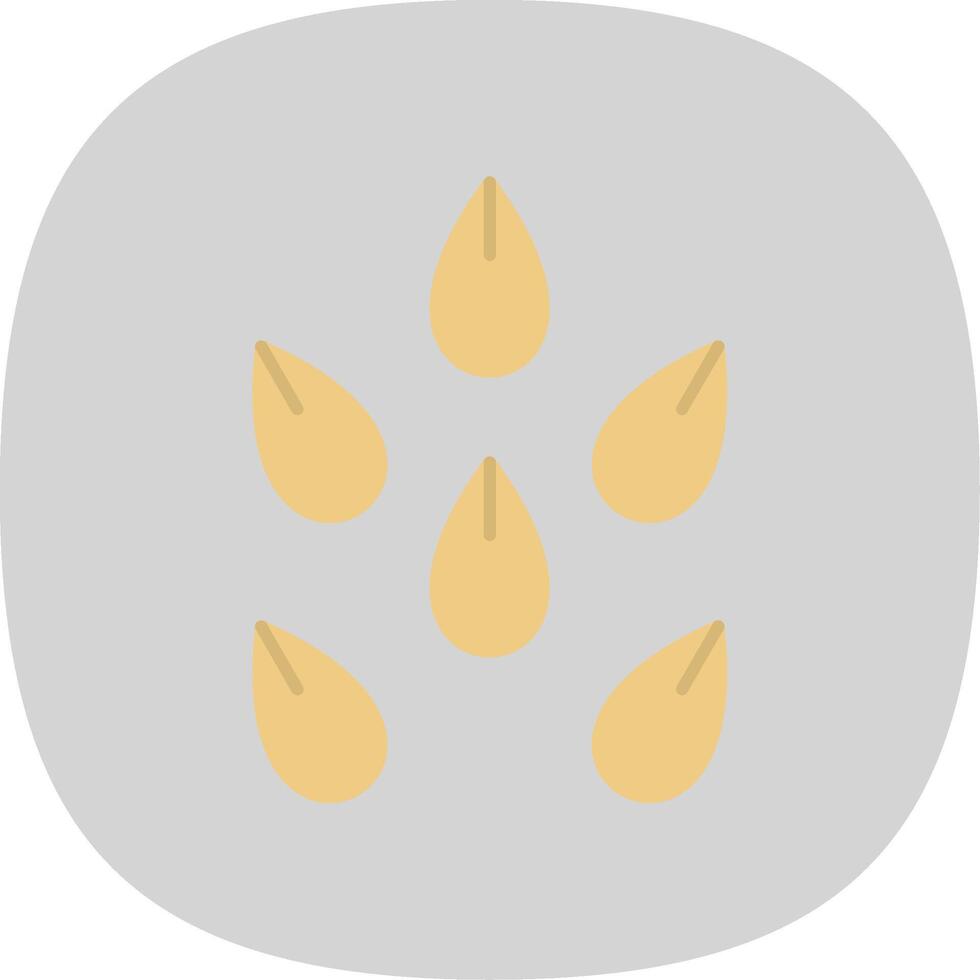 Seeds Flat Curve Icon vector