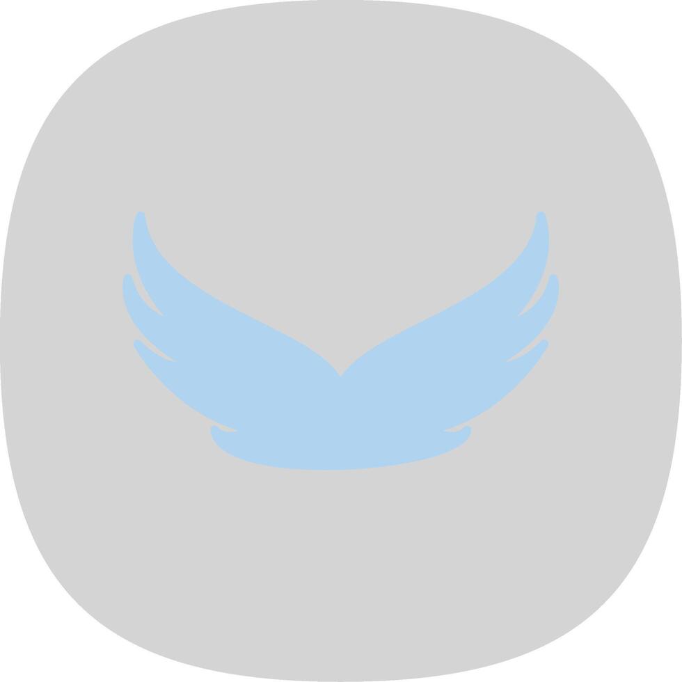 Wings Flat Curve Icon vector